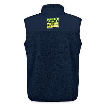 Energy Drink Powered By Taurine Dreams - Unisex Sherpa Gilet by Stanley/Stella - navy - Back - AI Model Male 178 light (178cm)