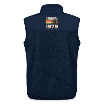 Original 1979 Vintage 1979 Retro Birthday - Unisex Sherpa Gilet by Stanley/Stella - navy - Back - AI Model Male 178 light (178cm)