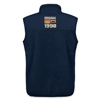 Originaler Retro-Geburtstag von 1990, Vintage 1990 - Unisex Sherpaweste von Stanley/Stella - Navy - Hinten - AI Model Male 178 light (178cm)