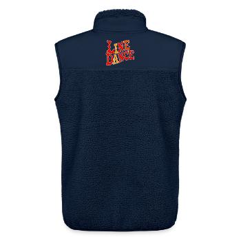 Line Dance Love - Unisex Sherpa Gilet by Stanley/Stella - navy - Back - AI Model Male 178 light (178cm)