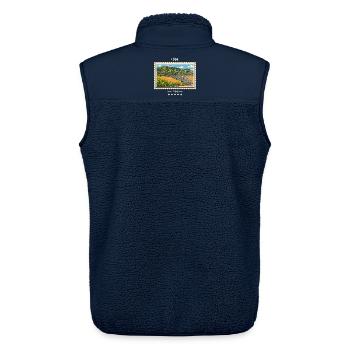 China Lanzhou Vintage Reisemarke - Unisex Sherpaweste von Stanley/Stella - Navy - Hinten - AI Model Male 178 light (178cm)