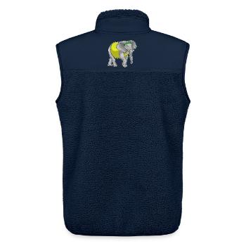Elefant Jogger Joggen Sport - Unisex Sherpaweste von Stanley/Stella - Navy - Hinten - AI Model Male 178 light (178cm)