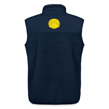 Aztec Dragon King - Unisex Sherpa Gilet by Stanley/Stella - navy - Back - AI Model Male 178 light (178cm)