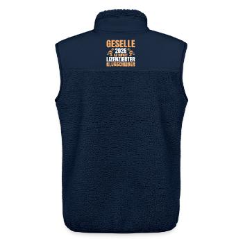 Automotive Mechatronics Technician Journeyman 2026 Training Completed - Unisex Sherpa Gilet by Stanley/Stella - navy - Back - AI Model Male 178 light (178cm)