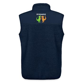 Boxe Saurus Dinosaure Drôle de T-Rex Combattant de gym - Veste sans manches sherpa unisexe Stanley/Stella - marine - Dos - AI Model Male 178 light (178cm)