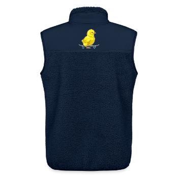 Chick Skater Skateboard - Veste sans manches sherpa unisexe Stanley/Stella - marine - Dos - AI Model Male 178 light (178cm)