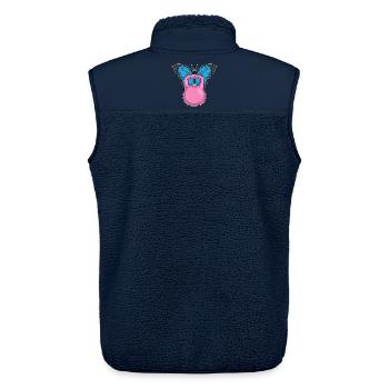 Butterfly Bodybuilder Dumbbell Bodybuilding - Unisex Sherpa Gilet by Stanley/Stella - navy - Back - AI Model Male 178 light (178cm)