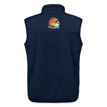 Snowboarder Vintage Look - Unisex Sherpa Gilet by Stanley/Stella - navy - Back - AI Model Male 178 light (178cm)