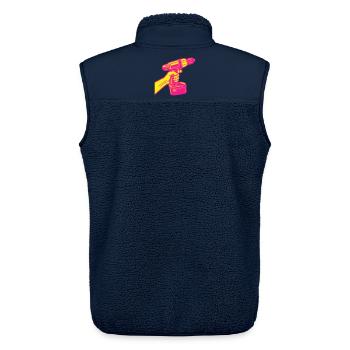 Heimwerker Pop-Art - Unisex Sherpaweste von Stanley/Stella - Navy - Hinten - AI Model Male 178 light (178cm)