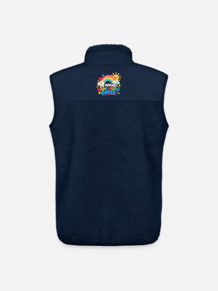 Du machst kleine Welten groß - Unisex Sherpaweste von Stanley/Stella - Navy