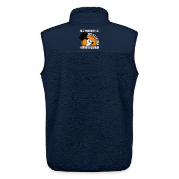 Nordischer Gott der Ungeduld - Unisex Sherpaweste von Stanley/Stella - Navy - Hinten - AI Model Male 178 light (178cm)