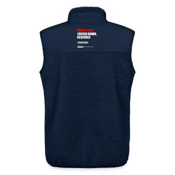 FEHLER 423 — GESPERRT, FÜR IHN RESERVIERT - Unisex Sherpaweste von Stanley/Stella - Navy - Hinten - AI Model Male 178 light (178cm)