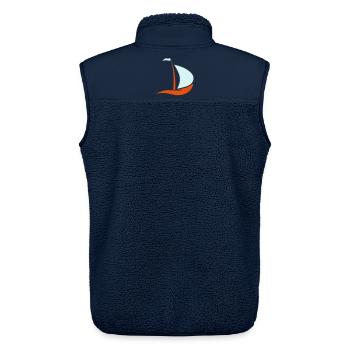 segelboot - Unisex Sherpaweste von Stanley/Stella - Navy - Hinten - AI Model Male 178 light (178cm)