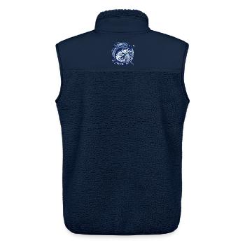 Anglerfisch mit Wasserblasen Design - Unisex Sherpaweste von Stanley/Stella - Navy - Hinten - AI Model Male 178 light (178cm)