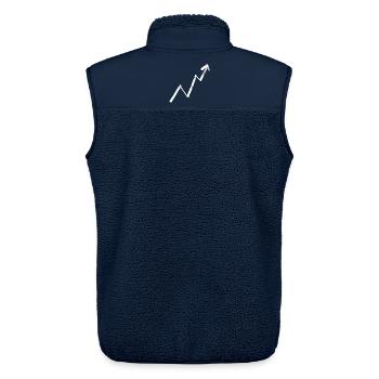 Investor Design mit Kursgraph für Trader - Unisex Sherpaweste von Stanley/Stella - Navy - Hinten - AI Model Male 178 light (178cm)
