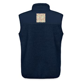 Weihnachten buttons Weihnachten noel navidad jul - Unisex Sherpaweste von Stanley/Stella - Navy - Hinten - AI Model Male 178 light (178cm)