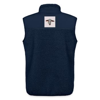 Schaf - Unisex Sherpaweste von Stanley/Stella - Navy - Hinten - AI Model Male 178 light (178cm)
