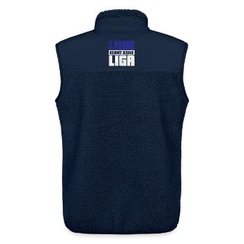 LIEBE KENNT KEINE LIGA | 2.Liga Absteiger Shirt - Unisex Sherpaweste von Stanley/Stella - Navy - Hinten - AI Model Male 178 light (178cm)