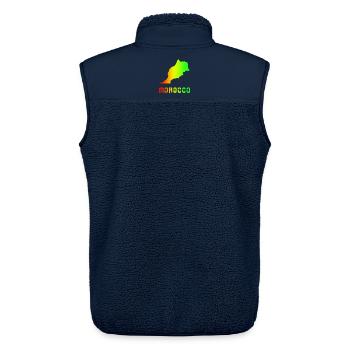 Marokko Regenbogen Landkarten Design / Geschenk - Unisex Sherpaweste von Stanley/Stella - Navy - Hinten - AI Model Male 178 light (178cm)