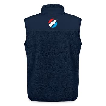Luxembourg Couleurs drapeau drapeau - Veste sans manches sherpa unisexe Stanley/Stella - marine - Dos - AI Model Male 178 light (178cm)