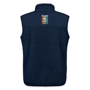 Kochzitat Mr. Good Looking is Cooking - Unisex Sherpaweste von Stanley/Stella - Navy - Hinten - AI Model Male 178 light (178cm)
