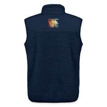 Diskjockey Papa - Unisex Sherpaweste von Stanley/Stella - Navy - Hinten - AI Model Male 178 light (178cm)