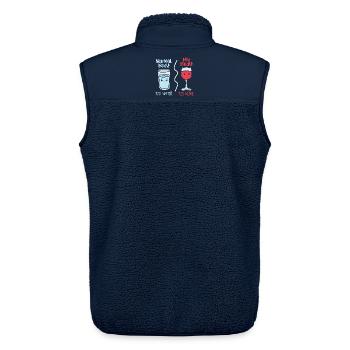72 % Wine Body – Wein Lover Funny - Unisex Sherpaweste von Stanley/Stella - Navy - Hinten - AI Model Male 178 light (178cm)