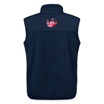 Der Blob Garden L Pink &; Viva Magenta - Unisex Sherpaweste von Stanley/Stella - Navy - Hinten - AI Model Male 178 light (178cm)