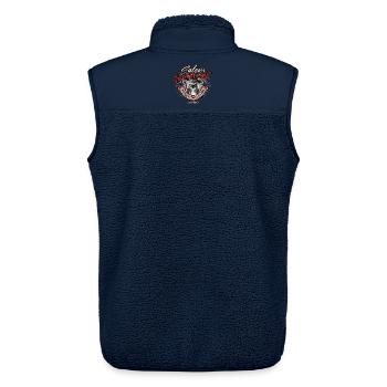Salem Apothecary Wizard Cat - Unisex Sherpa Gilet by Stanley/Stella - navy - Back - AI Model Male 178 light (178cm)