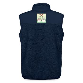 Eulen Tee - Unisex Sherpaweste von Stanley/Stella - Navy - Hinten - AI Model Male 178 light (178cm)