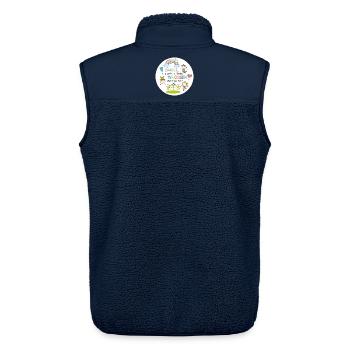 Thank you for helping you grow - Kita Farewell - Unisex Sherpa Gilet by Stanley/Stella - navy - Back - AI Model Male 178 light (178cm)