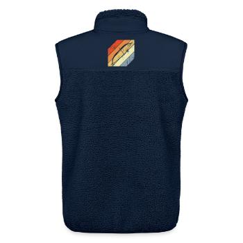 Retro Bogensport - Unisex Sherpaweste von Stanley/Stella - Navy - Hinten - AI Model Male 178 light (178cm)