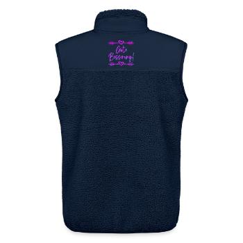 GENESUNGSSPRÜCHE - GUTE BESSERUNG WÜNSCHEN - Unisex Sherpaweste von Stanley/Stella - Navy - Hinten - AI Model Male 178 light (178cm)