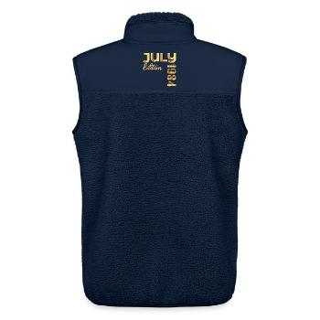 42. GEBURTSTAG JULI 1984 - Unisex Sherpaweste von Stanley/Stella - Navy - Hinten - AI Model Male 178 light (178cm)