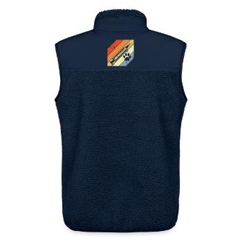 Retro Spritze - Unisex Sherpaweste von Stanley/Stella - Navy - Hinten - AI Model Male 178 light (178cm)