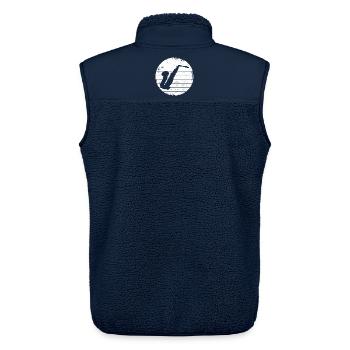 Saxophon Zeichnung - Unisex Sherpaweste von Stanley/Stella - Navy - Hinten - AI Model Male 178 light (178cm)