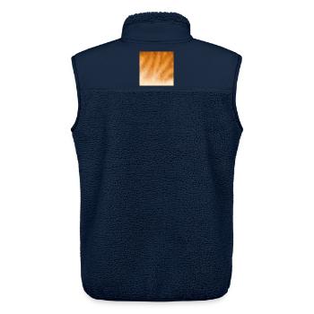 Rotes Katzenfell - Unisex Sherpaweste von Stanley/Stella - Navy - Hinten - AI Model Male 178 light (178cm)