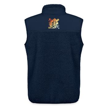 Chess queen and king - Unisex Sherpa Gilet by Stanley/Stella - navy - Back - AI Model Male 178 light (178cm)