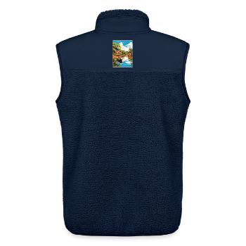 Tigre Argentina Travel Poster Souvenir Paint WPA - Unisex Sherpa Gilet by Stanley/Stella - navy - Back - AI Model Male 178 light (178cm)