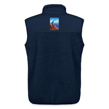 Grand Canyon Nationalpark Arizona Reiseposter - Unisex Sherpaweste von Stanley/Stella - Navy - Hinten - AI Model Male 178 light (178cm)