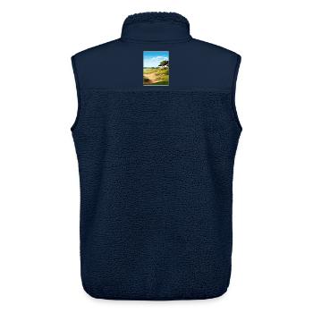 Torrey Pines Golfplatz Reiseposter Souvenir - Unisex Sherpaweste von Stanley/Stella - Navy - Hinten - AI Model Male 178 light (178cm)