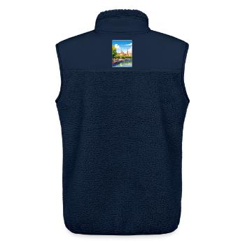 Toulouse Frankreich Reise Poster Souvenir Farbe WPA - Unisex Sherpaweste von Stanley/Stella - Navy - Hinten - AI Model Male 178 light (178cm)