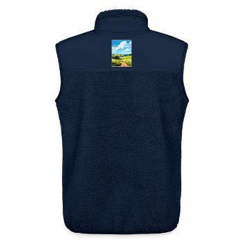 Lerryn Cornwall England Reiseposter Souvenir WPA - Unisex Sherpaweste von Stanley/Stella - Navy - Hinten - AI Model Male 178 light (178cm)