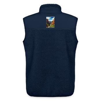 Black Canyon Nationalpark Colorado Reiseposter - Unisex Sherpaweste von Stanley/Stella - Navy - Hinten - AI Model Male 178 light (178cm)