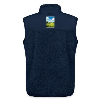 Oak Hills Golf Club Vintage Reise Poster Souvenir - Unisex Sherpaweste von Stanley/Stella - Navy - Hinten - AI Model Male 178 light (178cm)