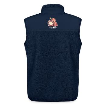 Tee Rex Tee-Rex Teetrinker Geschenk - Unisex Sherpaweste von Stanley/Stella - Navy - Hinten - AI Model Male 178 light (178cm)