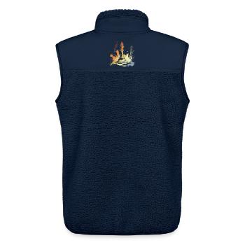 Schachfigur - Unisex Sherpaweste von Stanley/Stella - Navy - Hinten - AI Model Male 178 light (178cm)
