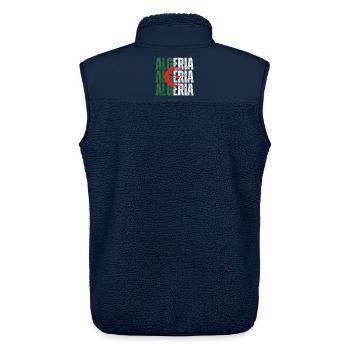 Algerian flag, Algerian pride - Unisex Sherpa Gilet by Stanley/Stella - navy - Back - AI Model Male 178 light (178cm)