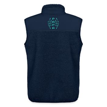 ORNAMENTE VATERTAG PAPA WERDEN - Unisex Sherpaweste von Stanley/Stella - Navy - Hinten - AI Model Male 178 light (178cm)