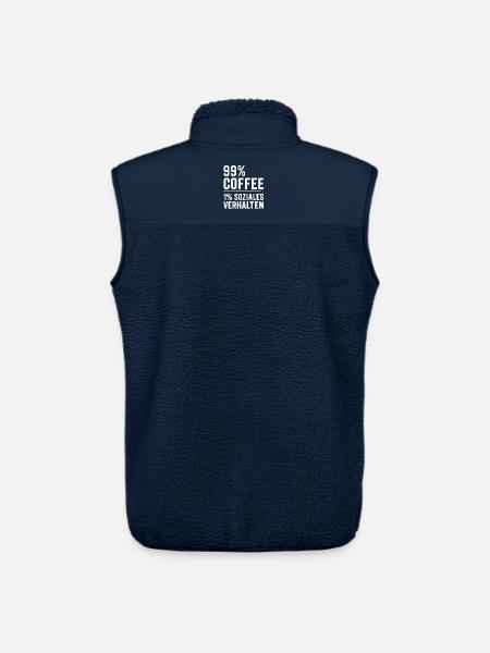 99% Coffee - Unisex Sherpa Gilet by Stanley/Stella - navy
